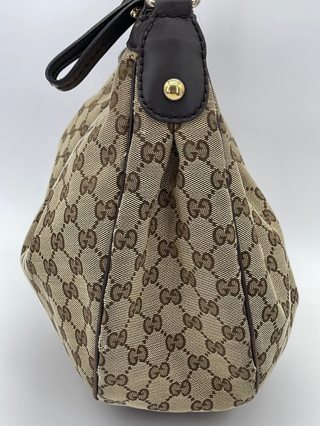 Gucci Monogram Canvas Hobo Bag Medium