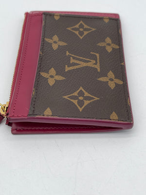 Pre Loved Louis Vuitton Monogram and Fuchsia Zippy Card Holder 3TBY9HC 061724 P