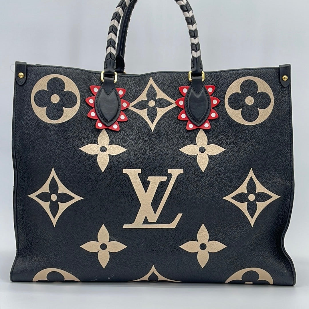 Louis Vuitton Onthego GM Crafty Monogram Shoulder Bag