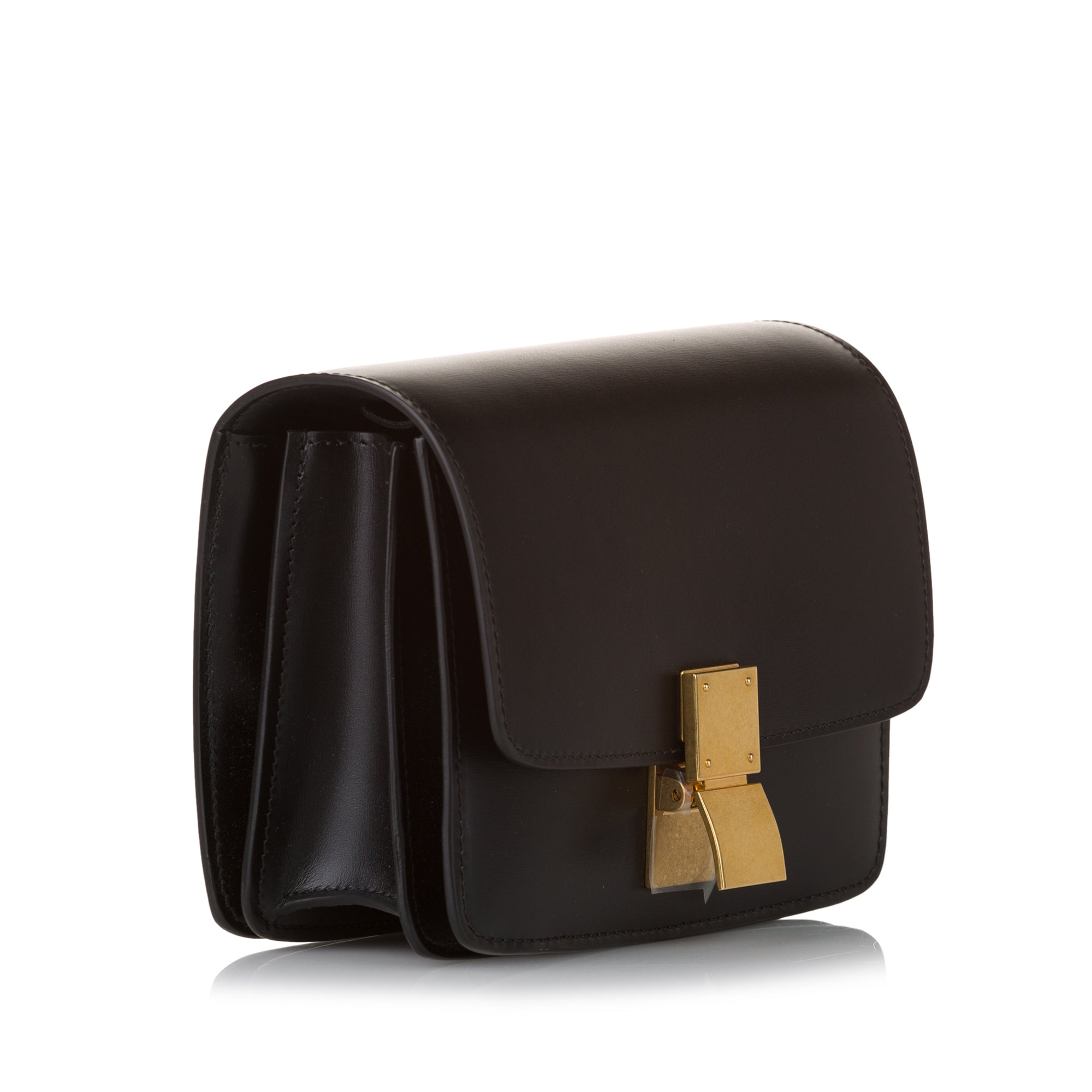 Celine Small Classic Box Leather Flap Shoulder Bag
