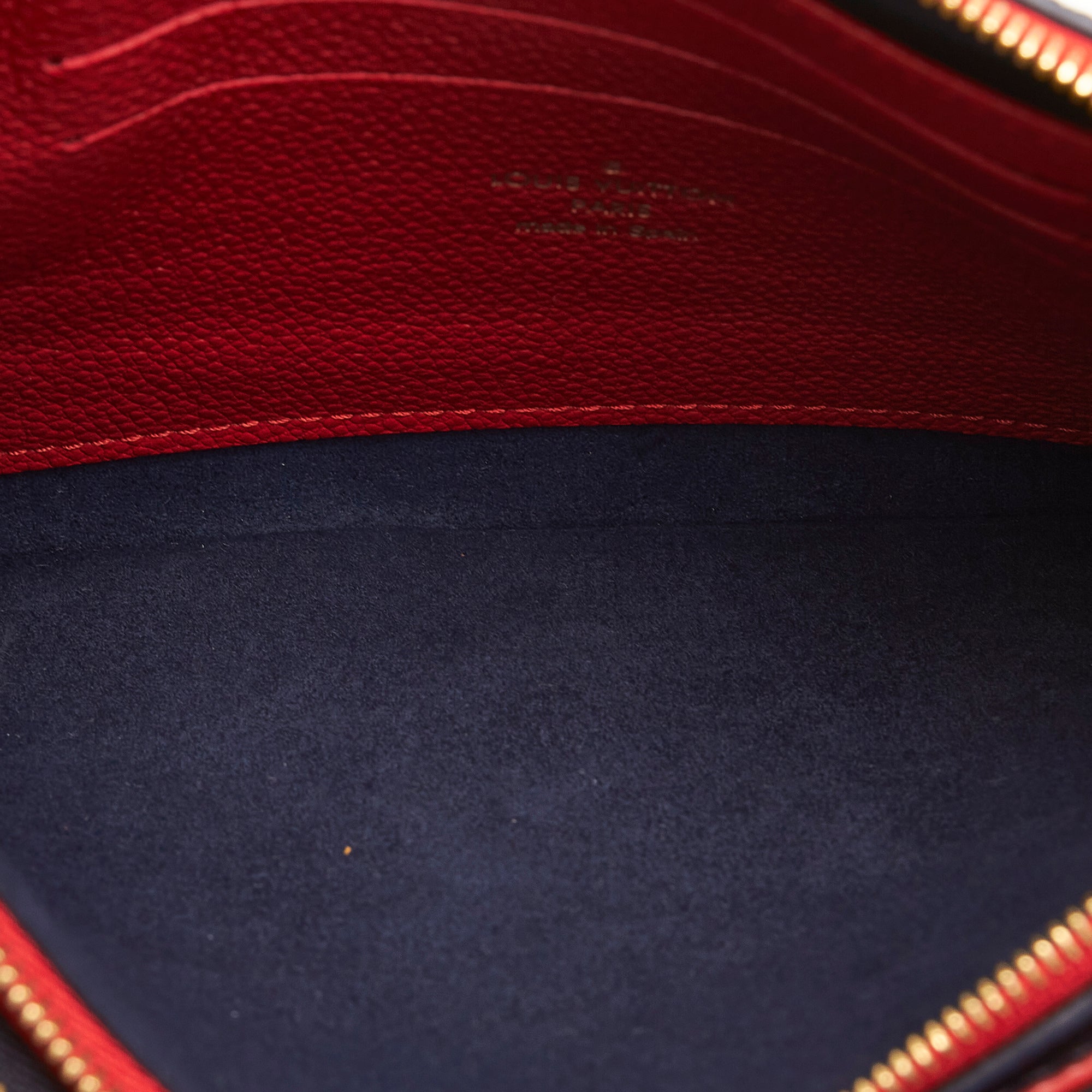 Louis Vuitton Double zip pochette marine rouge navy red crossbody Blue Dark  red Navy blue Dark blue Leather ref.652717 - Joli Closet