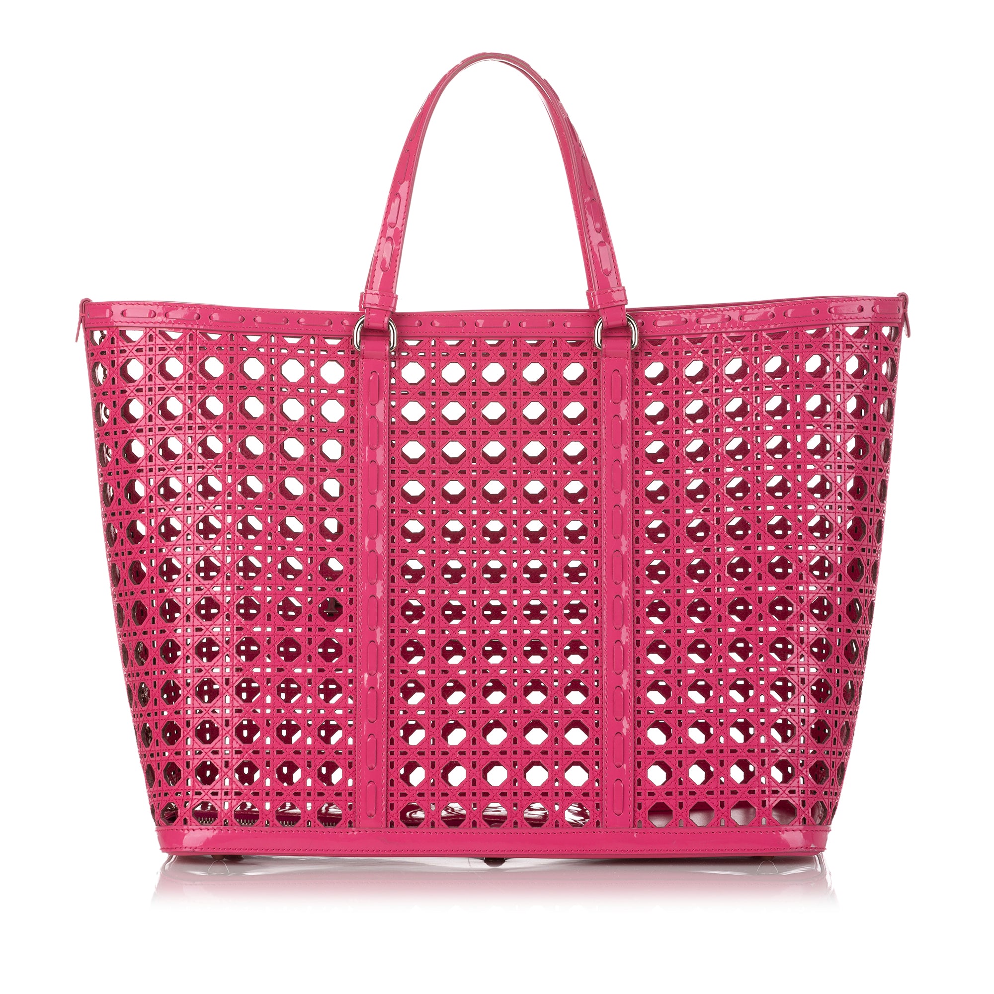 Dior Vintage - Cannage Panarea Tote Bag - Pink - Leather Handbag