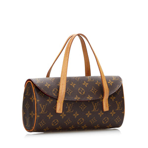 Louis+Vuitton+Sonatine+Shoulder+Bag+Brown+Canvas for sale online