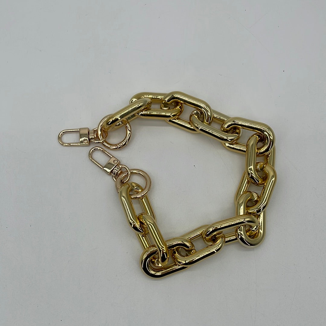 NEW CHUNKY GOLD/SILVER CHAIN SHORT CHAIN - 16" - 012223