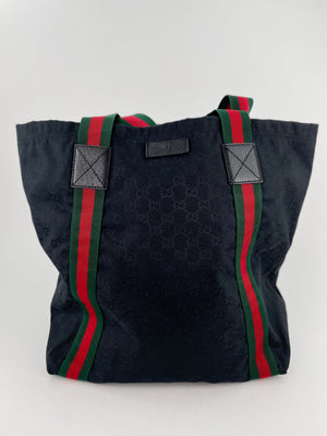 Gucci Black, Pattern Print GG Canvas Shoulder Bag
