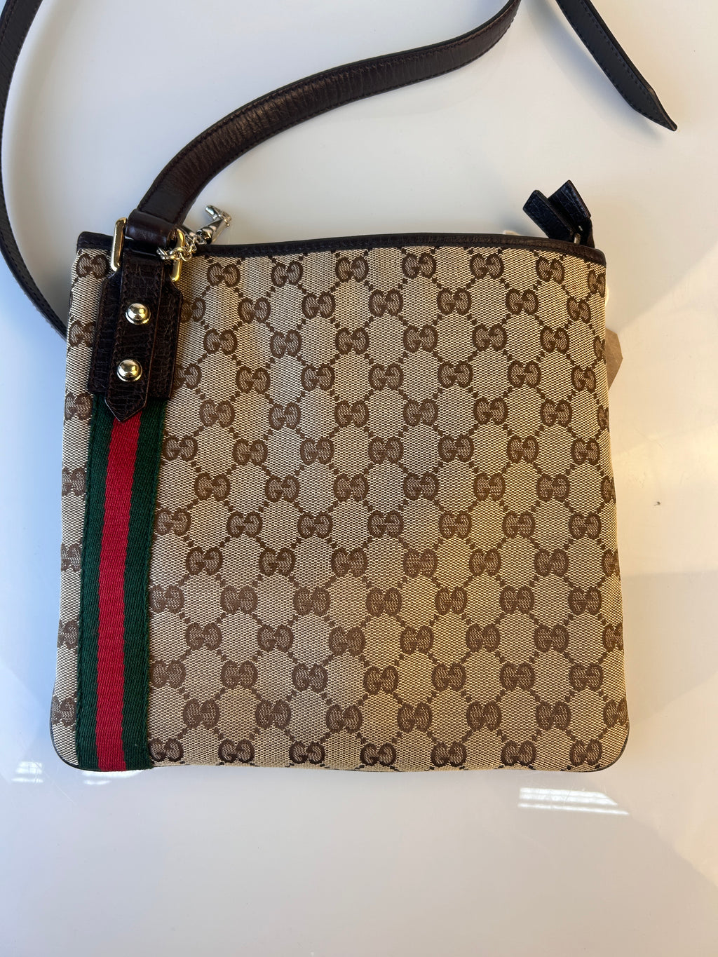 PRELOVED Gucci GG Canvas Jolicoeur Charms Messenger Bag 7DBWBX9 041224 B