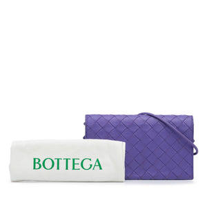 Y Preloved Bottega Veneta Purple Intrecciato Wallet On Strap K3XHDVQ 051424