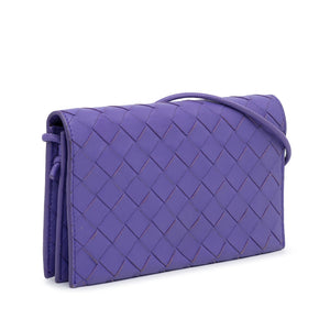 Y Preloved Bottega Veneta Purple Intrecciato Wallet On Strap K3XHDVQ 051424