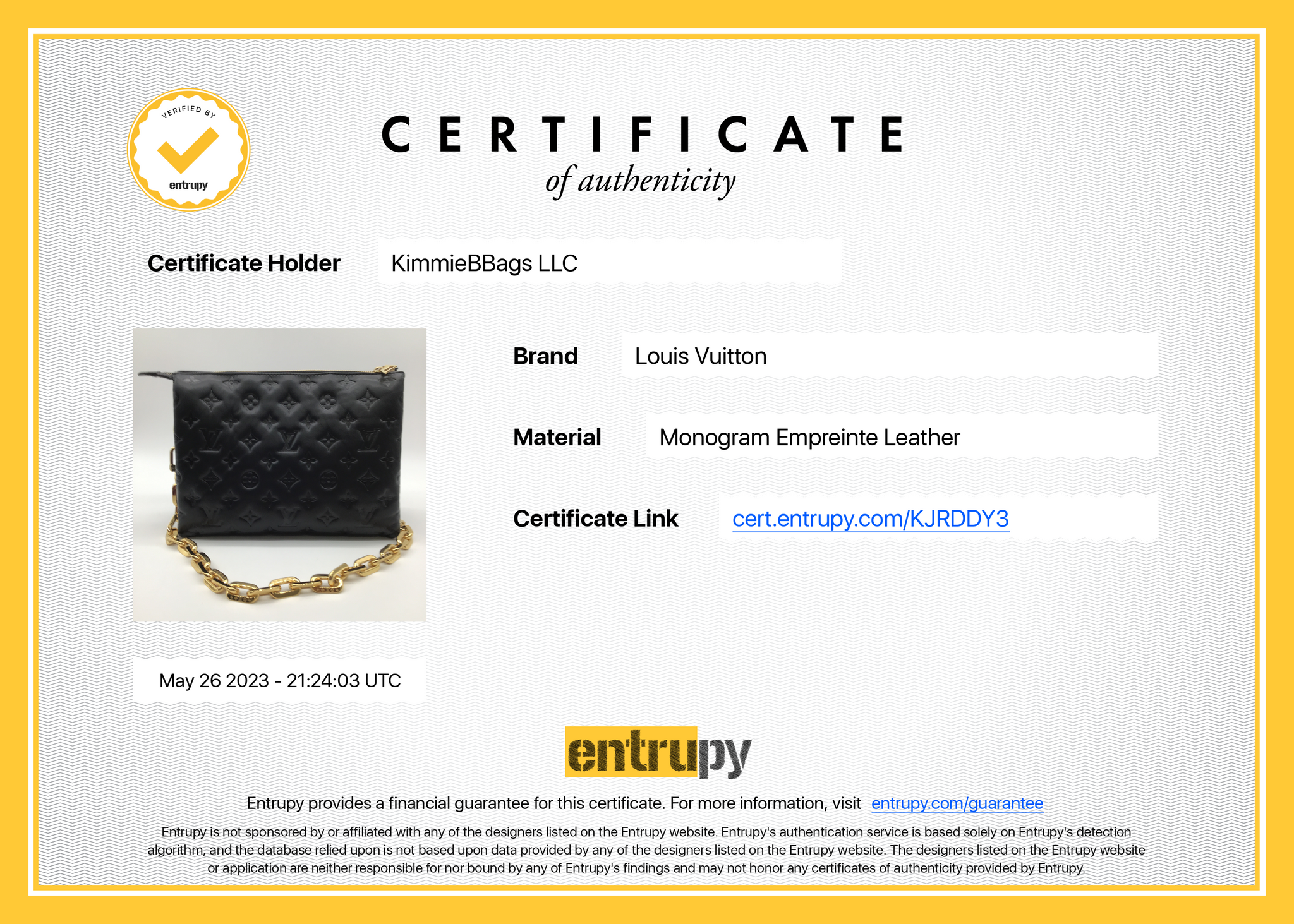 Preloved Louis Vuitton Black Lambskin Monogram Coussin BB 62K4BV7 0605 –  KimmieBBags LLC