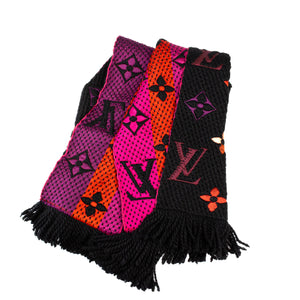 Preloved Louis Vuitton Logomania Rainbow Wool Scarf L24020665 061624B $500 OFF Live Show Sale