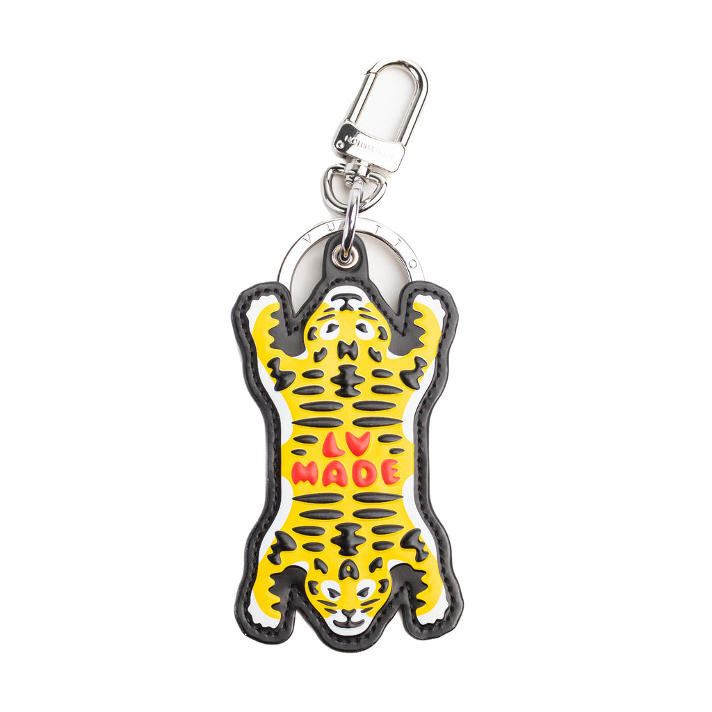 Preloved / Like New Louis Vuitton Yellow Human Made Tiger Bag Charm CX1221 82124 B