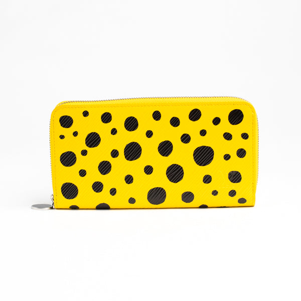 Preloved Louis Vuitton Yellow Polka Dot Kusama Zippy Long Wallet D7BJKMR 090424B