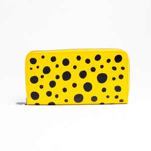 Preloved Louis Vuitton Yellow Polka Dot Kusama Zippy Long Wallet D7BJKMR 090424B