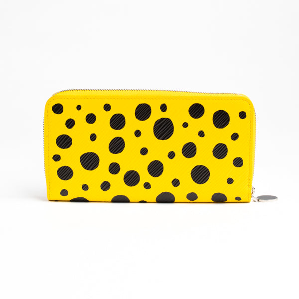 Preloved Louis Vuitton Yellow Polka Dot Kusama Zippy Long Wallet D7BJKMR 090424B