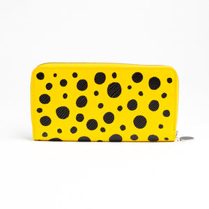 Preloved Louis Vuitton Yellow Polka Dot Kusama Zippy Long Wallet D7BJKMR 090424B