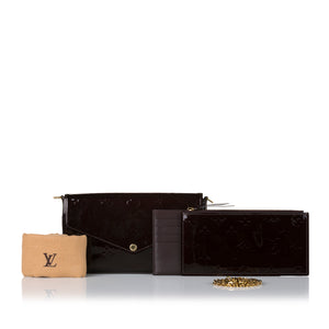Louis Vuitton Amarante Monogram Vernis Pochette Felicie Bag Louis