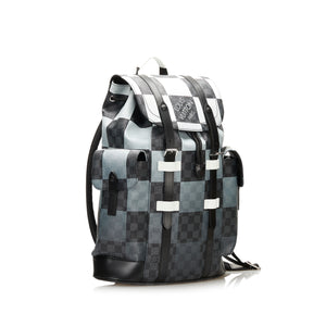 LOUIS VUITTON Damier Graphite Giant Christopher PM Backpack White