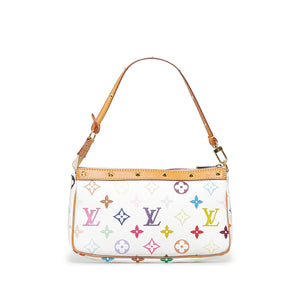 Louis Vuitton White/Multicolor Monogram Multicolore Pochette Bag