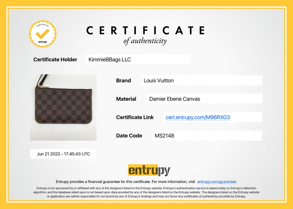 062823 SNEAK PEAK 8 PRELOVED Louis Vuitton Damier Ebene Neverfull PM Pouch MS2148 062823 $120 OFF