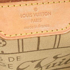 Preloved Louis Vuitton Monogram Neverfull MM Tote Bag (beige pink