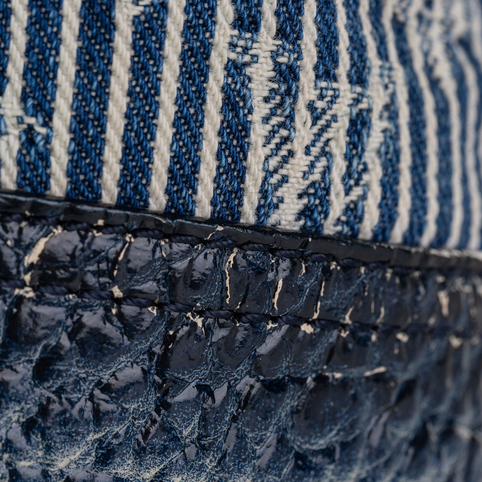 Louis Vuitton, Bags, Lv Leather Denim Stripes Corsaire
