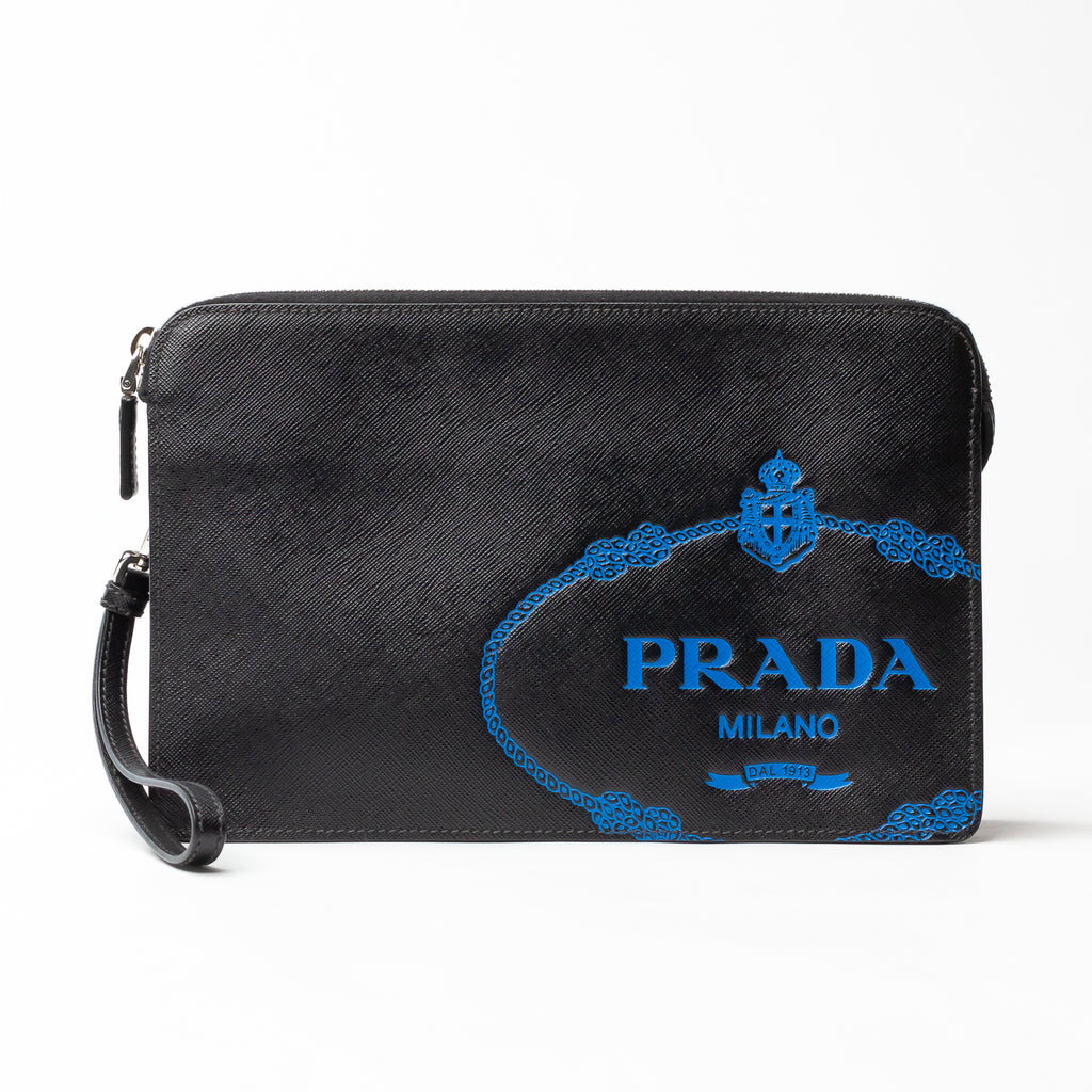 Preloved Prada Black Saffiano Clutch X7MWGHY 053124B