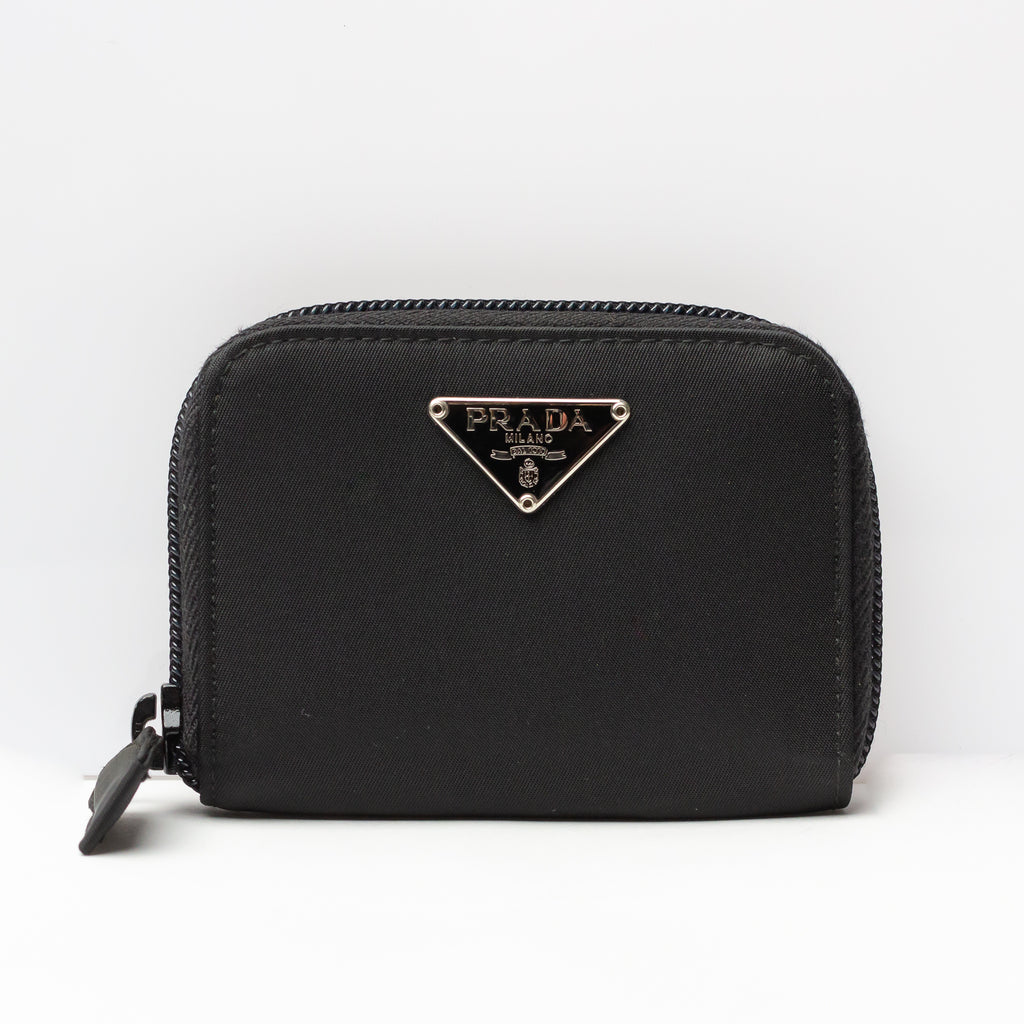 Preloved Prada Black Nylon Coin Case KXWR94R 053124B