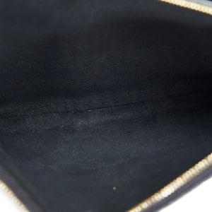 Preloved Louis Vuitton Monogram Navy Empreinte Leather Double Zip Pochette Bag GI4220