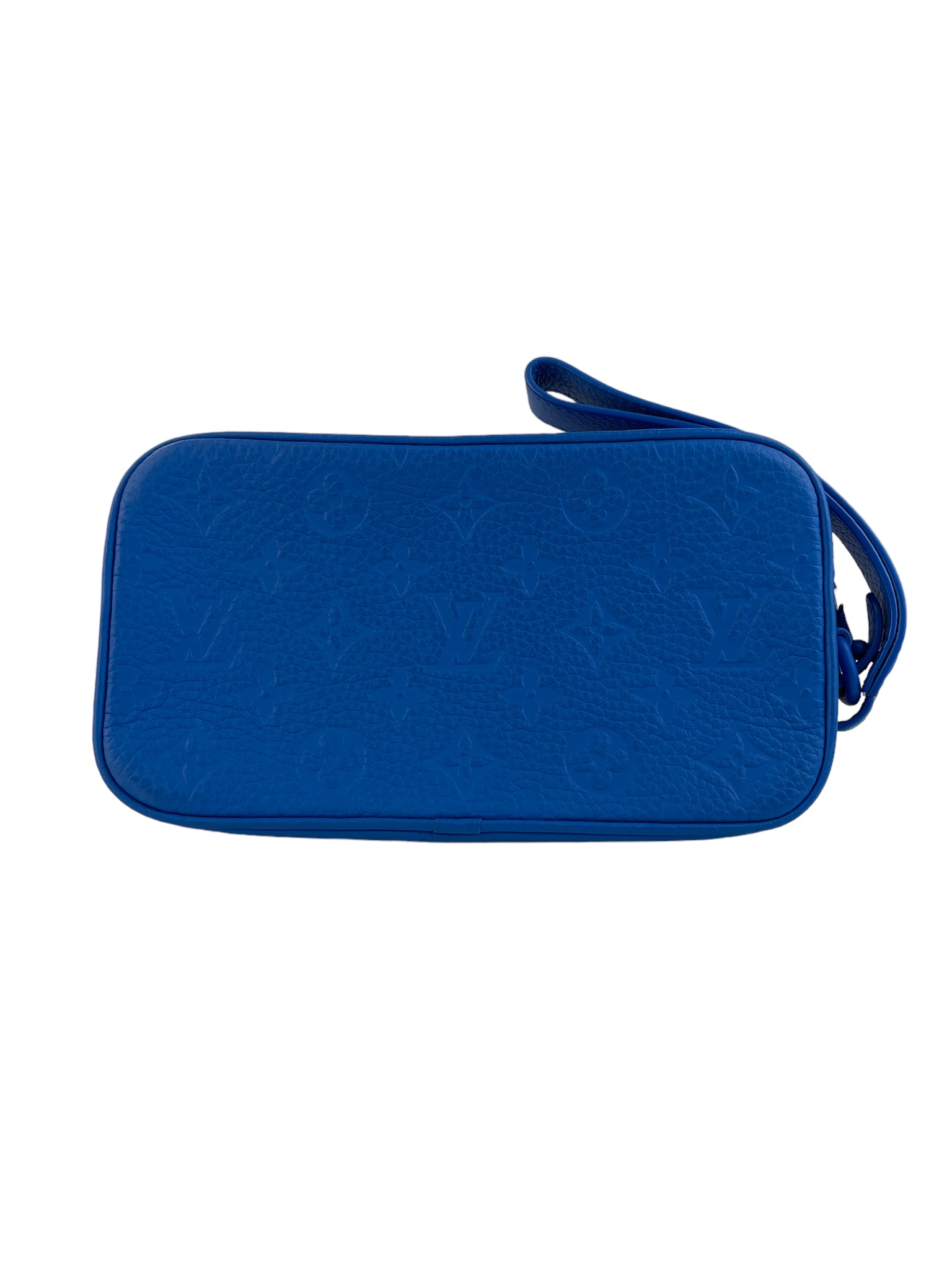 Louis Vuitton Pochette Volga Monogram Blue in Taurillon Leather