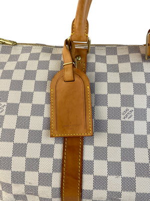 Louis Vuitton Damier Azur Keepall 50 Duffle Bag 512lvs35