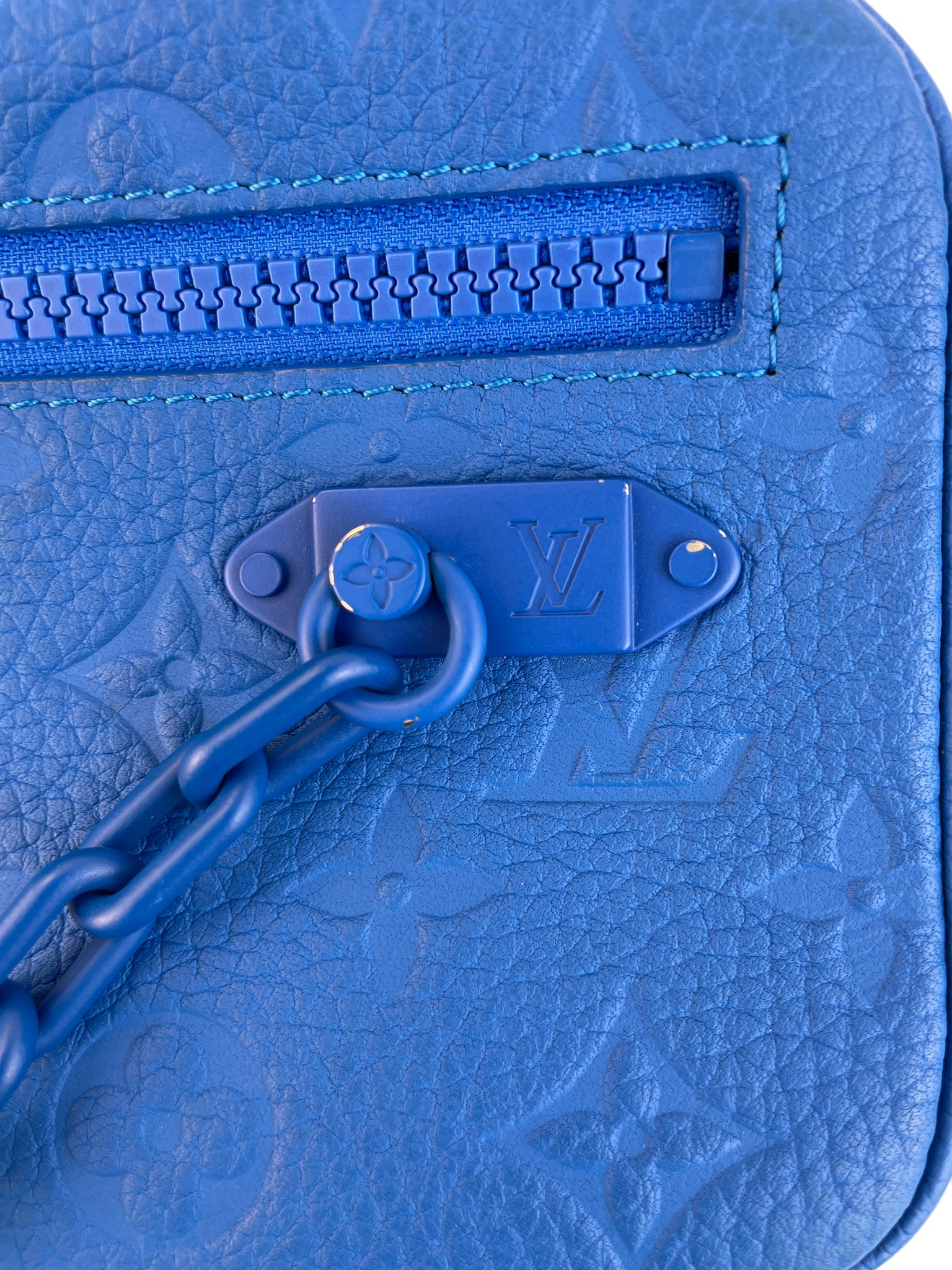 Louis Vuitton Pochette Volga Monogram Blue in Taurillon Leather with  Tone-on-Tone - US