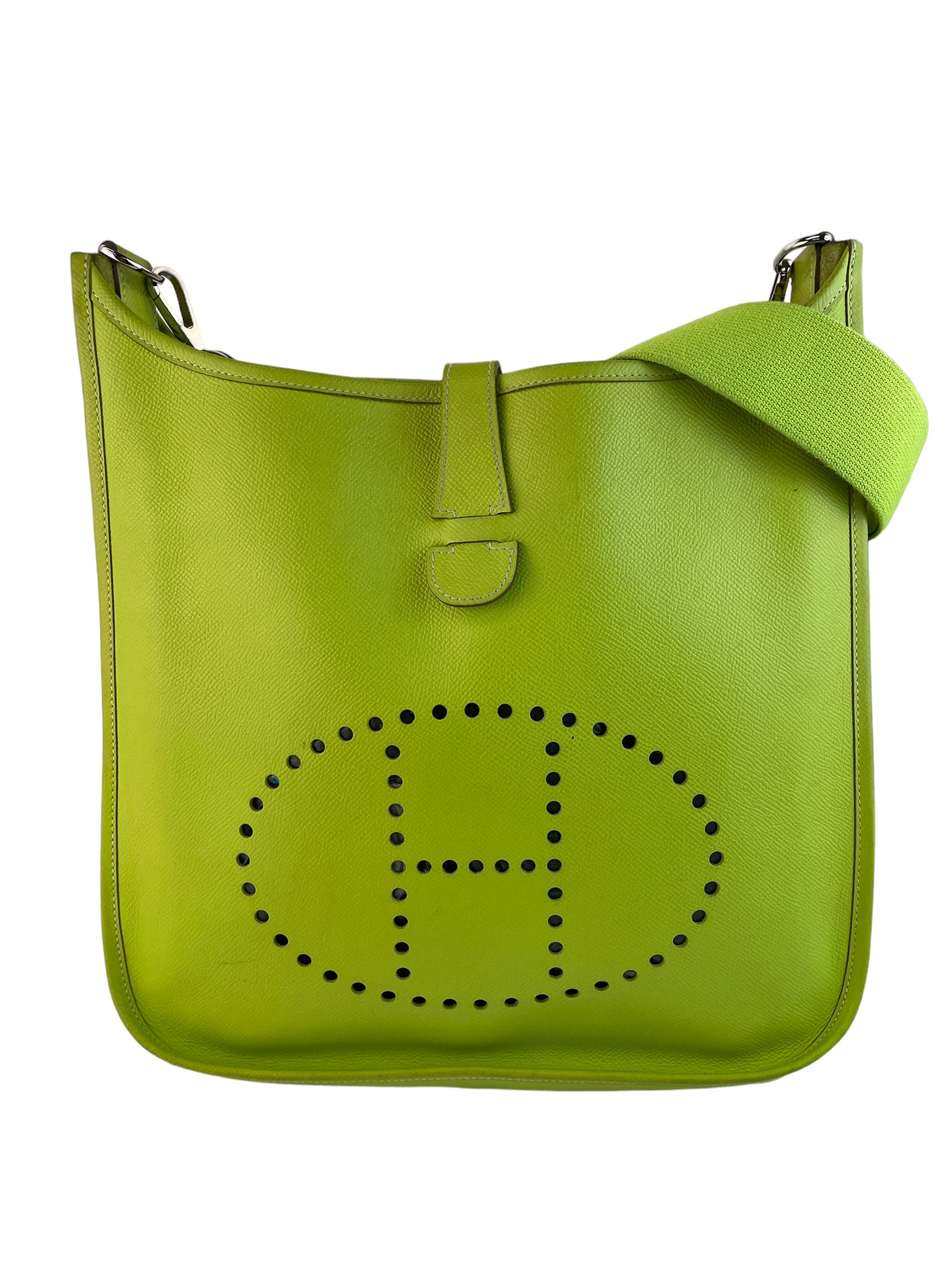 Replica Hermes Evelyne III TPM Bag In Yellow Clemence Leather