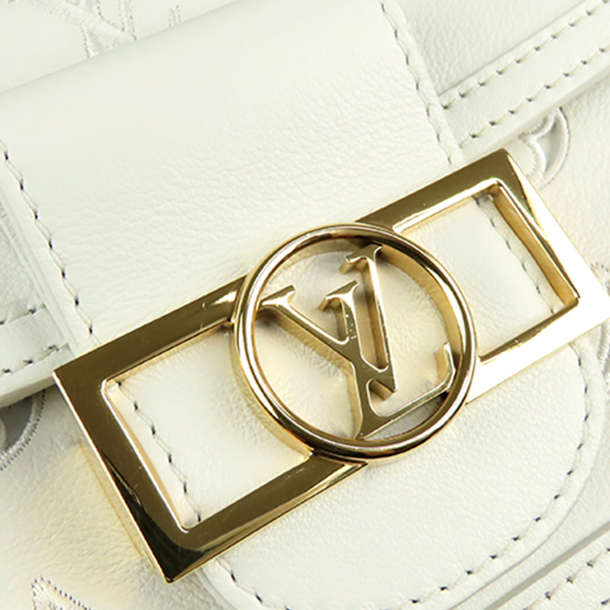 Louis Vuitton White Mini EPI Dauphine