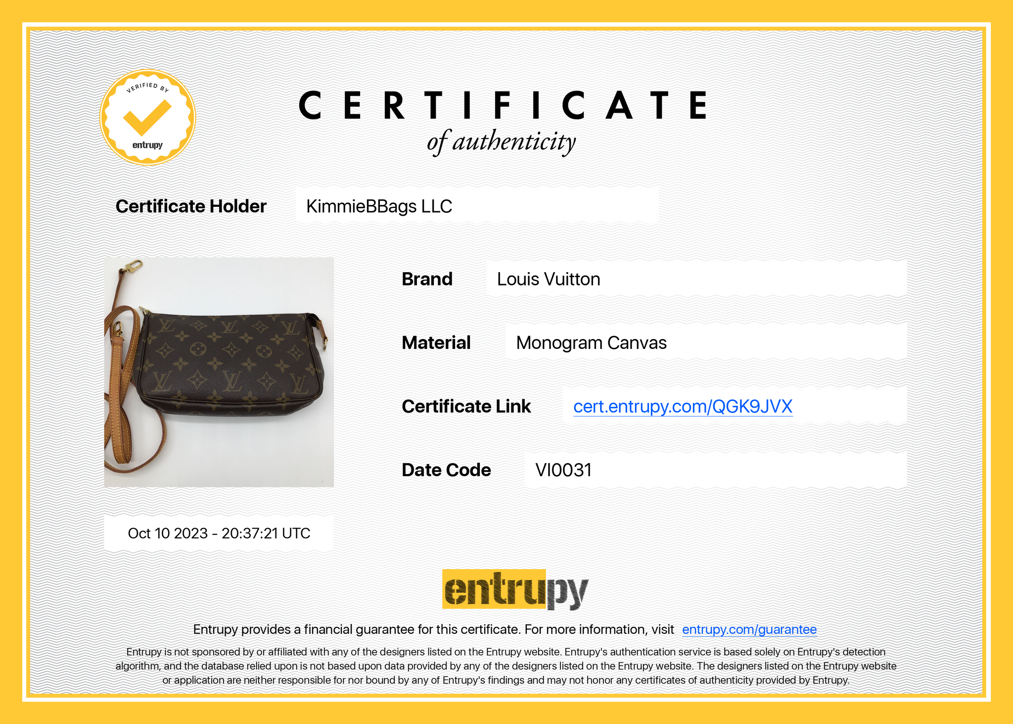 Preloved Louis Vuitton Pochette Accessoires Monogram Bag SD0060 011323 –  KimmieBBags LLC