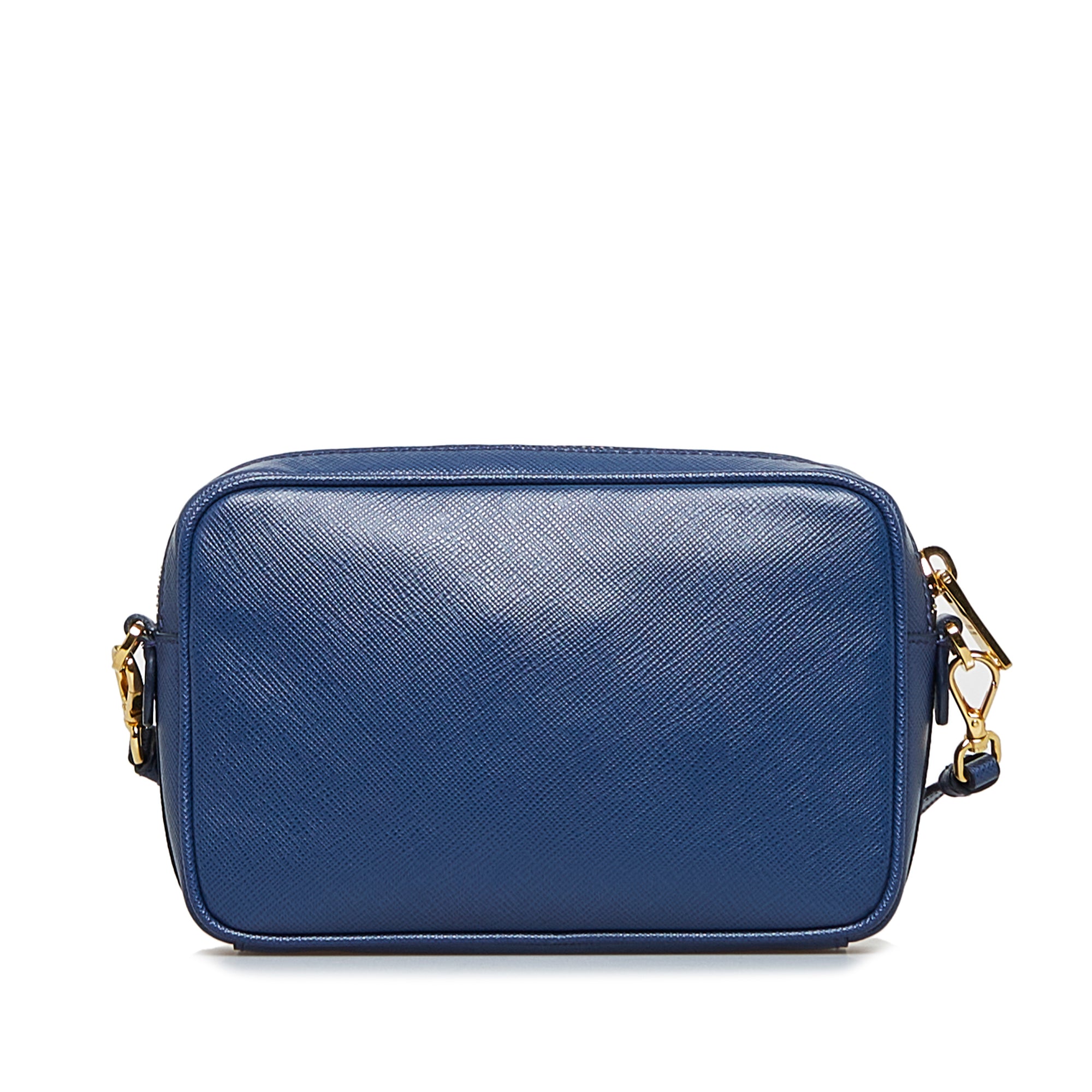 Preloved Prada Blue Saffiano Leather Lux Camera Bag 42 092623