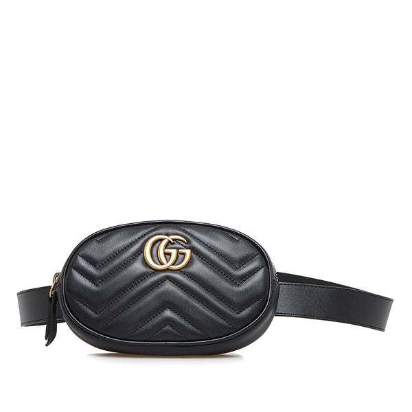 GG Marmont belt bag in black leather