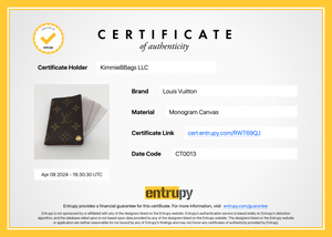 PRELOVED Louis Vuitton Monogram Canvas Porte Cartes Pression Card Case RWT69QJ 041224 H