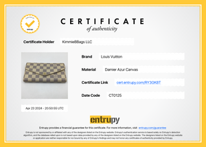 PRELOVED Louis Vuitton Damier Azur Sarah Wallet RY3GK8T 042324 H