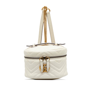 Preloved Gucci Cream GG Marmont Leather Round Backpack 5985942149 100824 Y