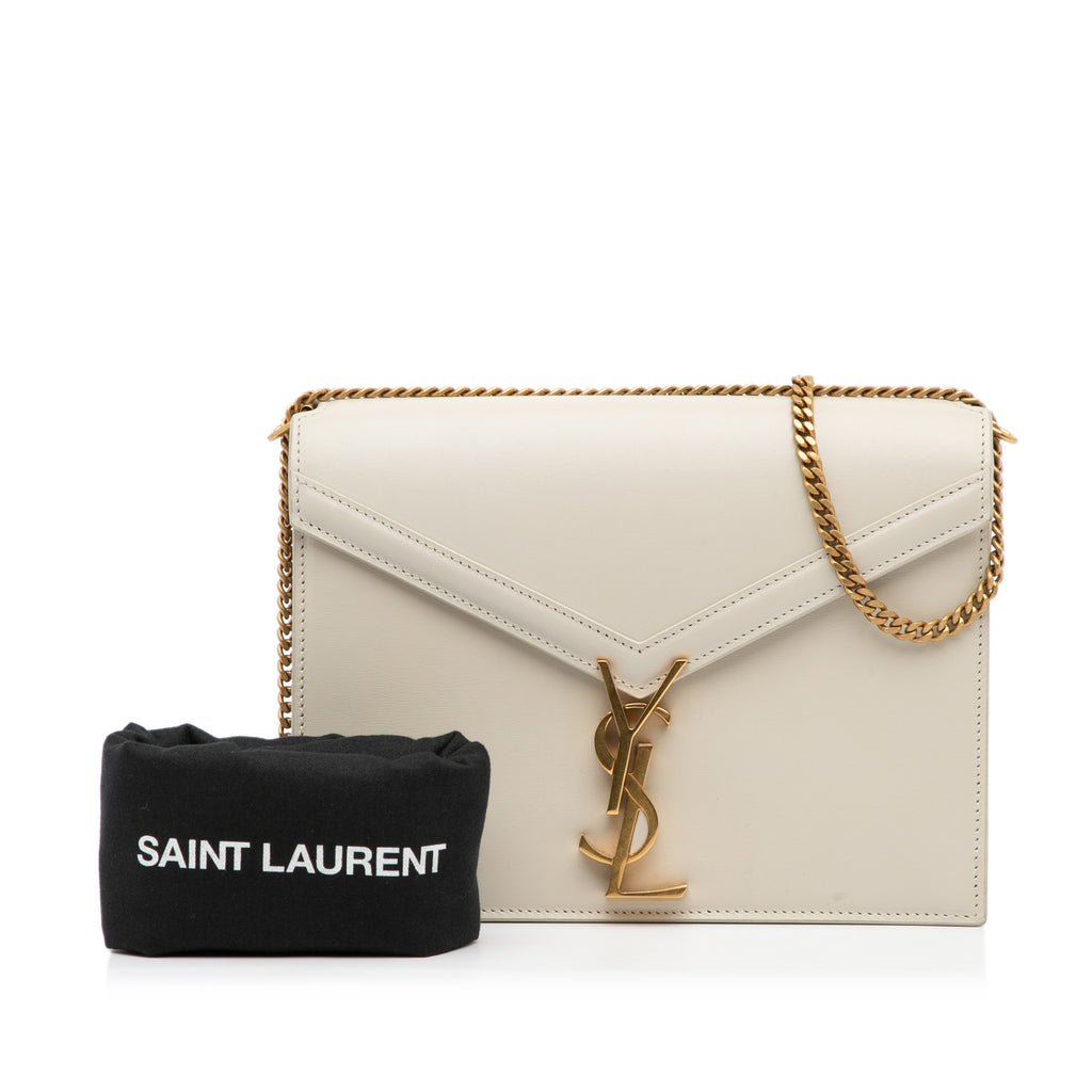 Preloved Saint Laurent White Leather Cassandra Shoulder Bag DQ8RJK9 030724 Y