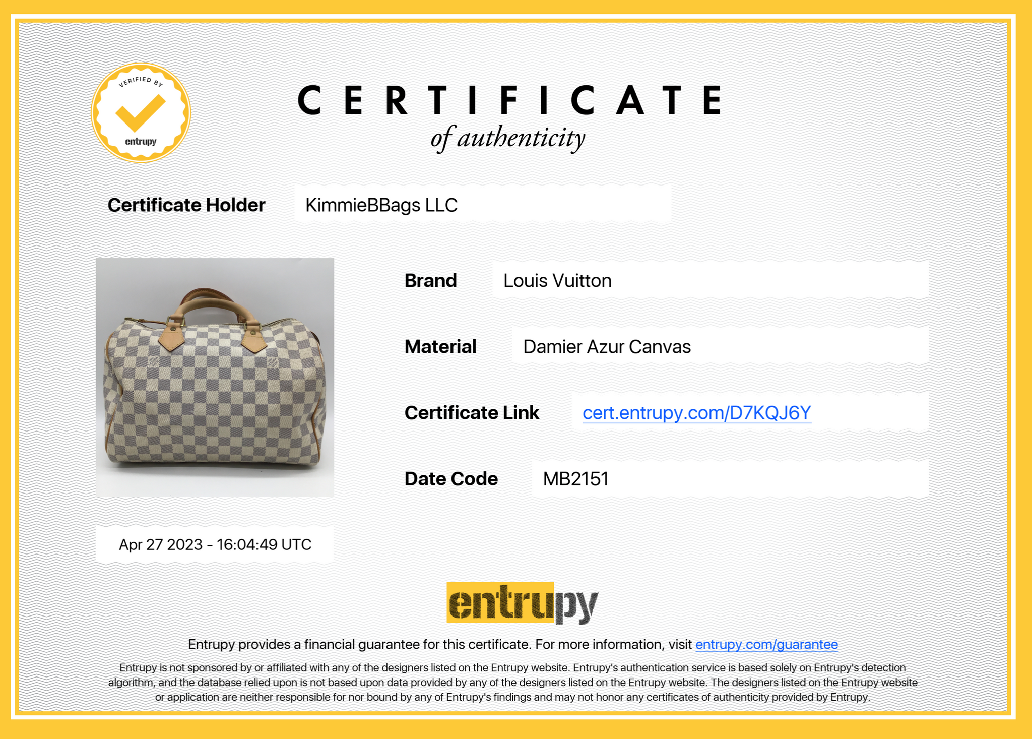 Louis Vuitton Damier Azur Speedy 25 ○ Labellov ○ Buy and Sell