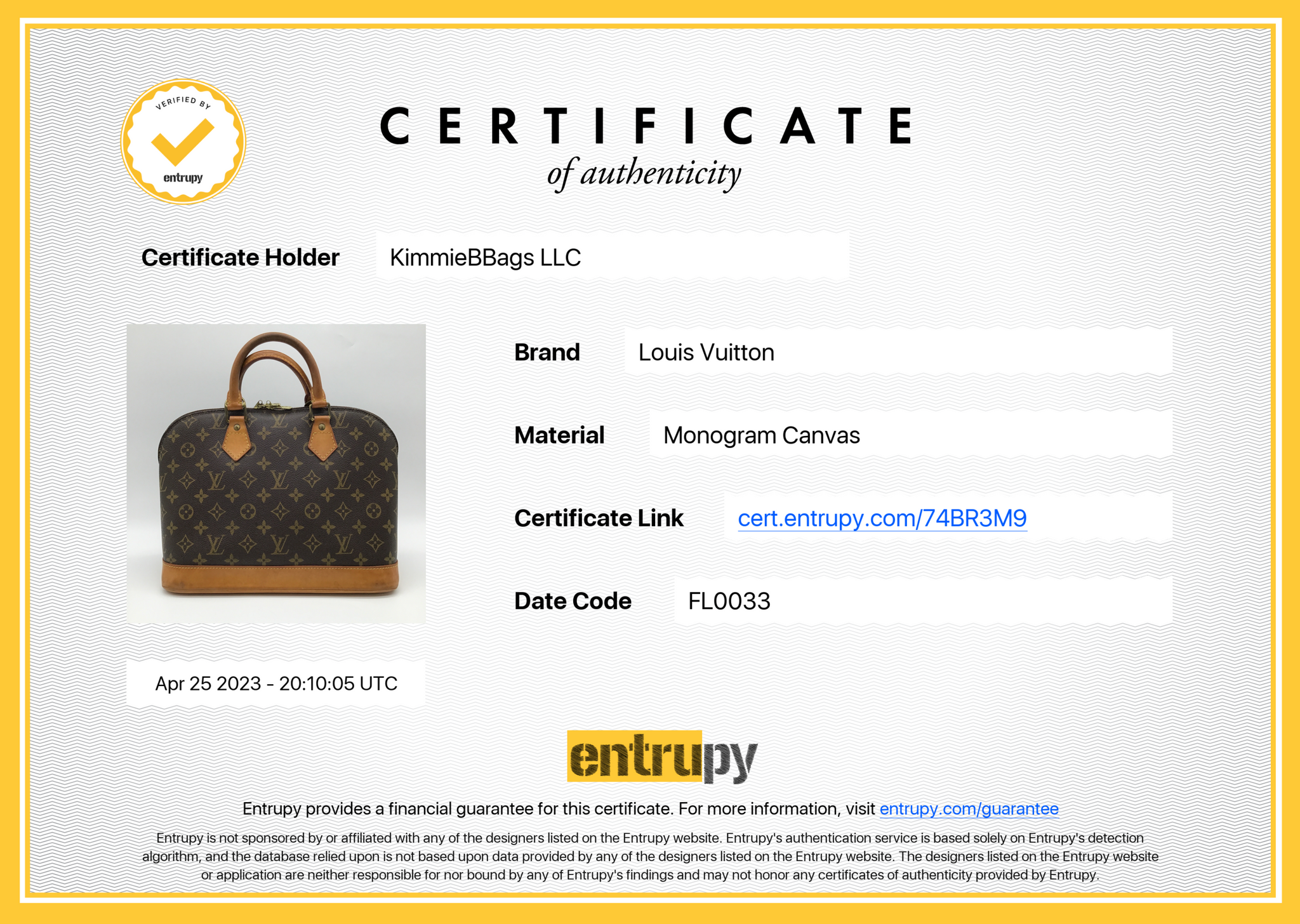 Louis Vuitton Alma Handbag 335225