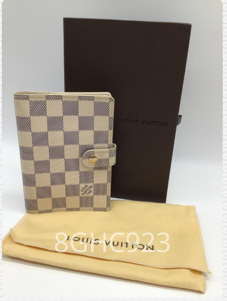 Preloved Louis Vuitton Damier Azur Agenda PM 8GHC923 112624 H