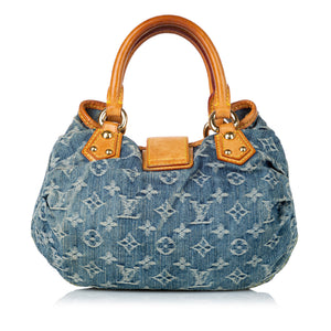 Louis Vuitton Denim Monogram Mini Pleaty Bag at 1stDibs