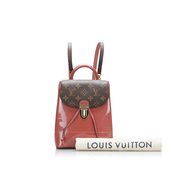 LOUIS VUITTON LOUIS VUITTON Hot spring mini Backpack M53637 enamel PVC  Vernis White Black logo M53637