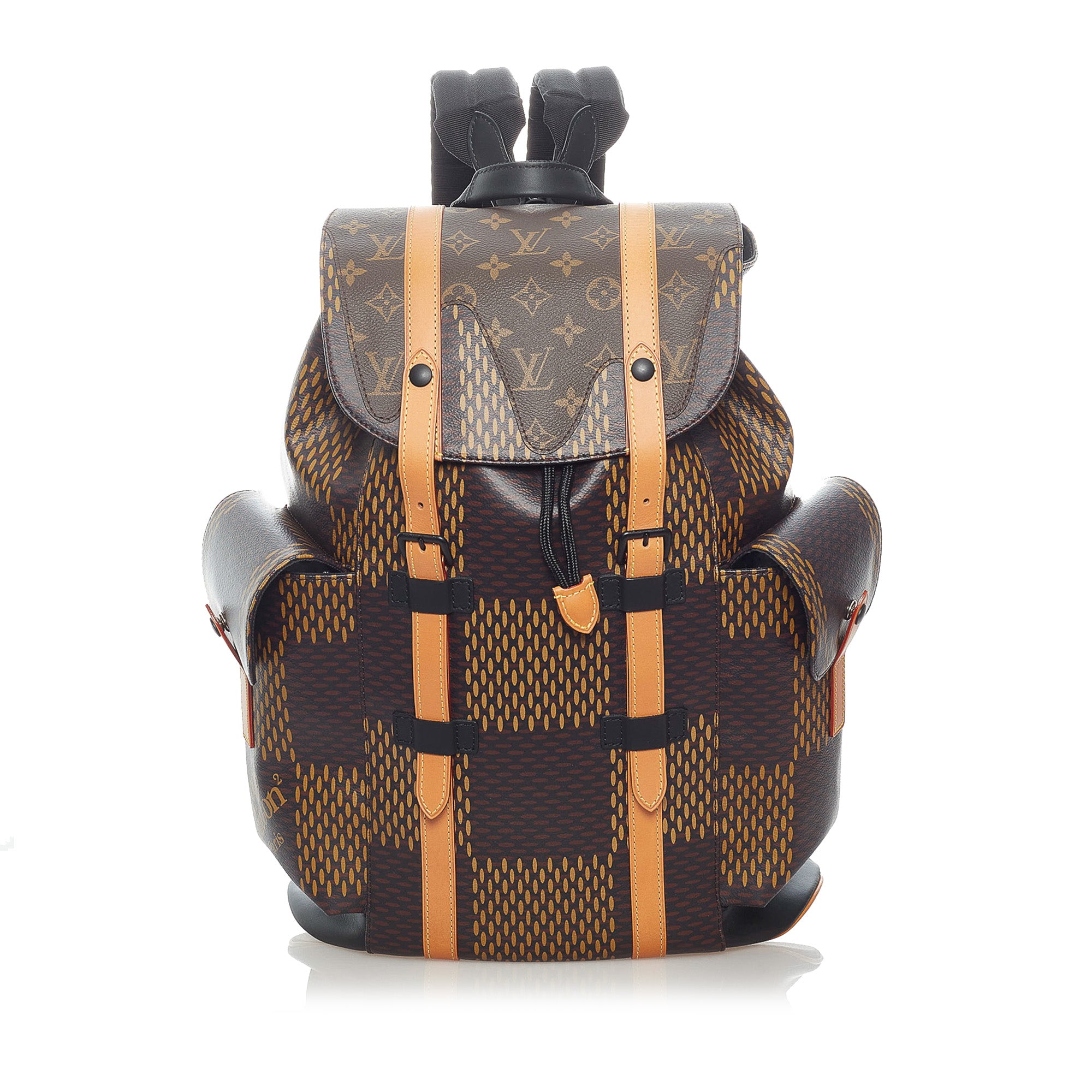 Pre-owned Louis Vuitton X Nigo Christopher Backpack Damier Ebene Giant Pm  Brown