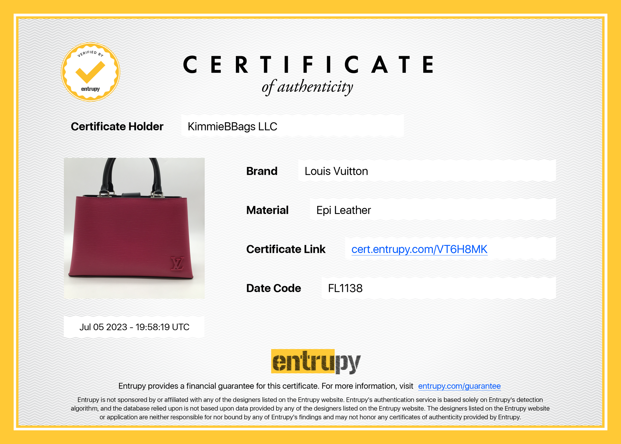 Authentic] Louis Vuitton Grenelle PM Epi Leather, Luxury, Bags