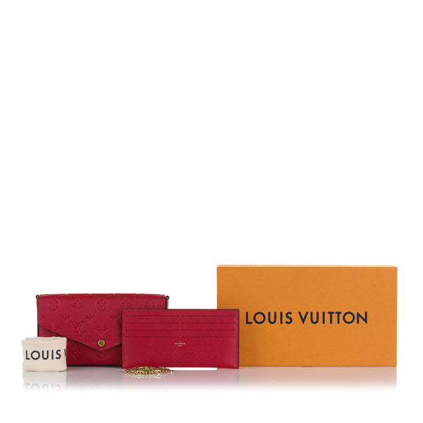 NTWRK - Preloved Louis Vuitton Felicie Pochette Red Empreinte