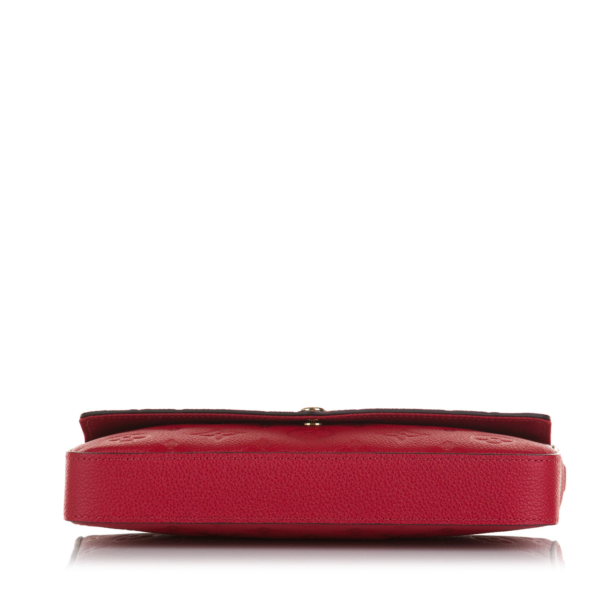 NWT Louis Vuitton Felicie Pochette Monogram Empreinte Leather Scarlet Red