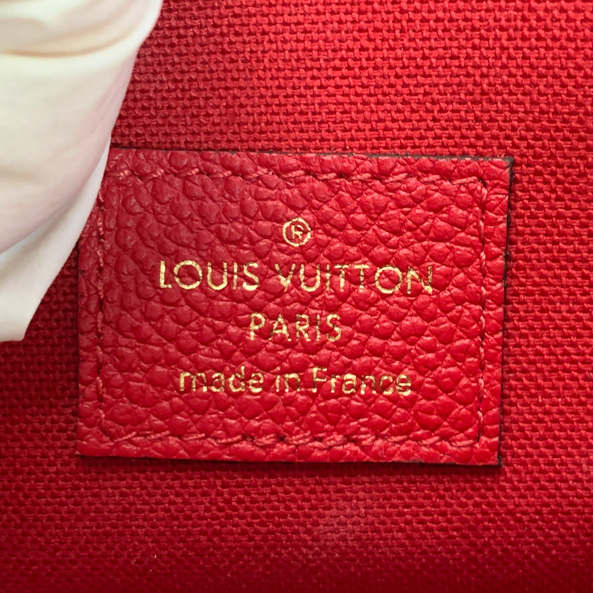 Louis Vuitton Felicie Set, Red Epi Leather, Preowned in Dustbag WA001